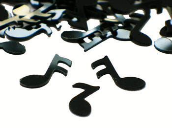 Black Music Note Confetti